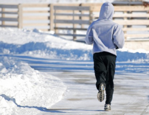 jogging in the winter